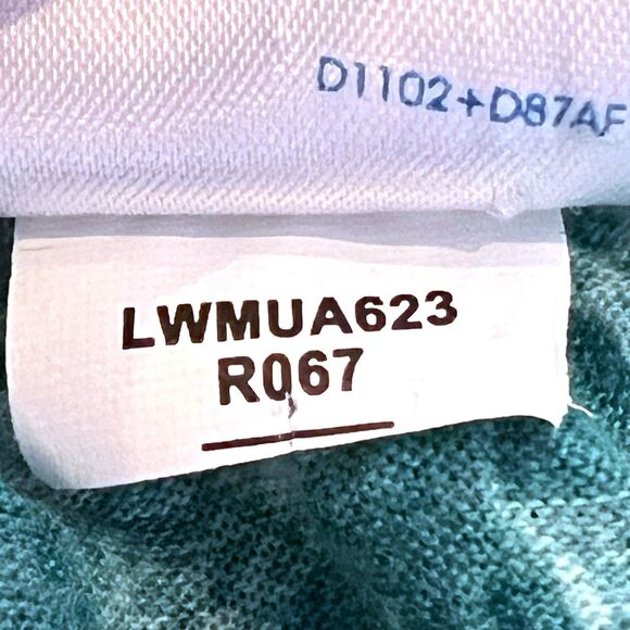 LizWear XL Teal Peasant Top with Drawstring - Picture 9 of 9